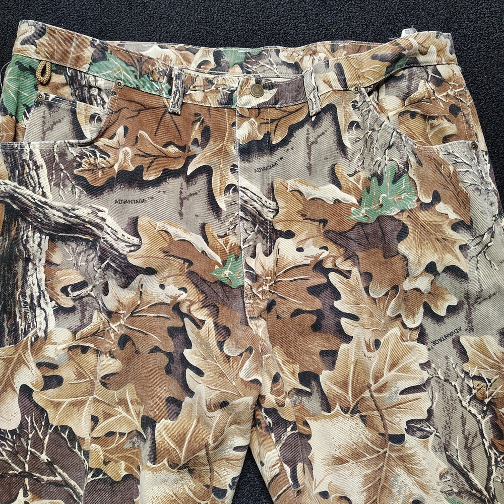 Wrangler Jeans Advantage Camo Rugged Wear Hunting Denim Pants USA Mens 42x30